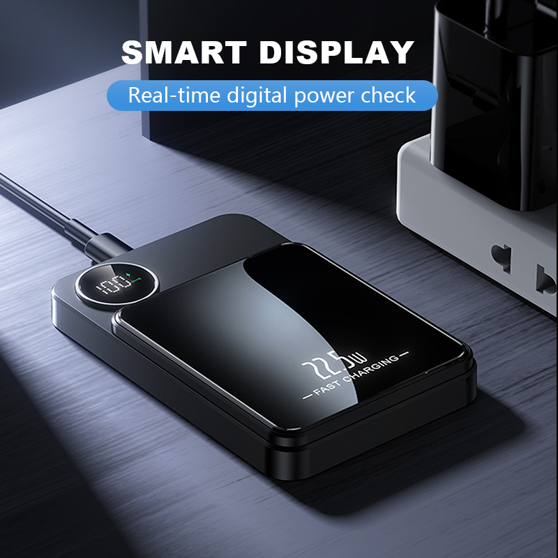 🔋✨Professionele Magnetische Oplader voor Reizigers & Professionals 🧲 | 22,5W Bedraad & 15W Draadloos | 10.000 mAh | Snelle Levering💥