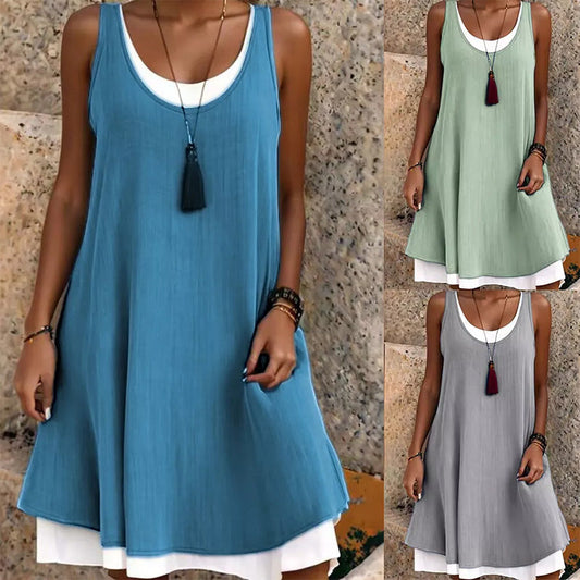 👗 mouwloze jurk