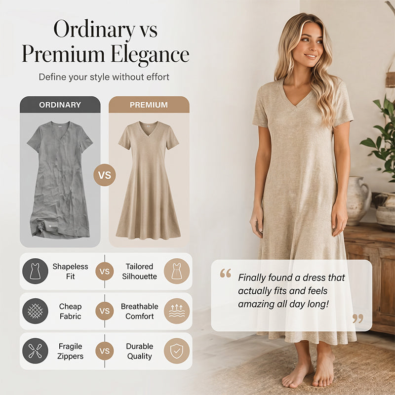 🔥 50% KORTING! 👗 Linnenmix Maxi Jurk – Ademend, kreukvrij & elegant voor warme dagen ✨