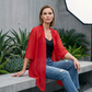 Lichtgewicht chiffonvest met open voorkant voor dames