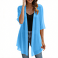 Lichtgewicht chiffonvest met open voorkant voor dames