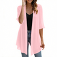Lichtgewicht chiffonvest met open voorkant voor dames
