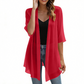 Lichtgewicht chiffonvest met open voorkant voor dames