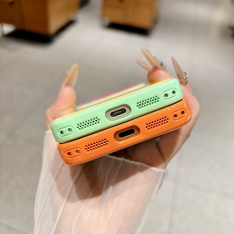 Levendige contrasterende kleuren Dopamine acryl telefoonhoesje