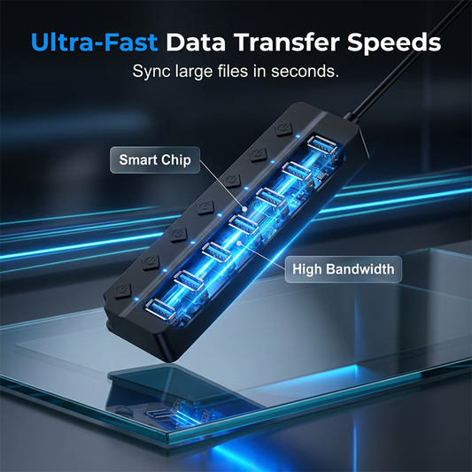 High-Speed USB 3.0 Data Hub Splitter