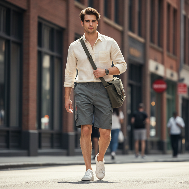 ✨🩳Casual cargoshorts voor heren met elastische tailleband