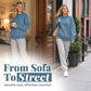Casual oversized trui met ronde hals voor dames