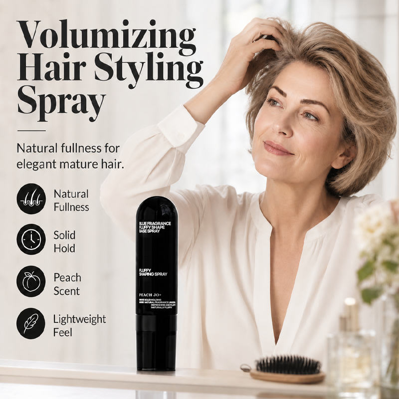👩Volumegevende Stylingspray met Perzikgeur voor Luchtig Vol Haar, Langhoudend Haarspray