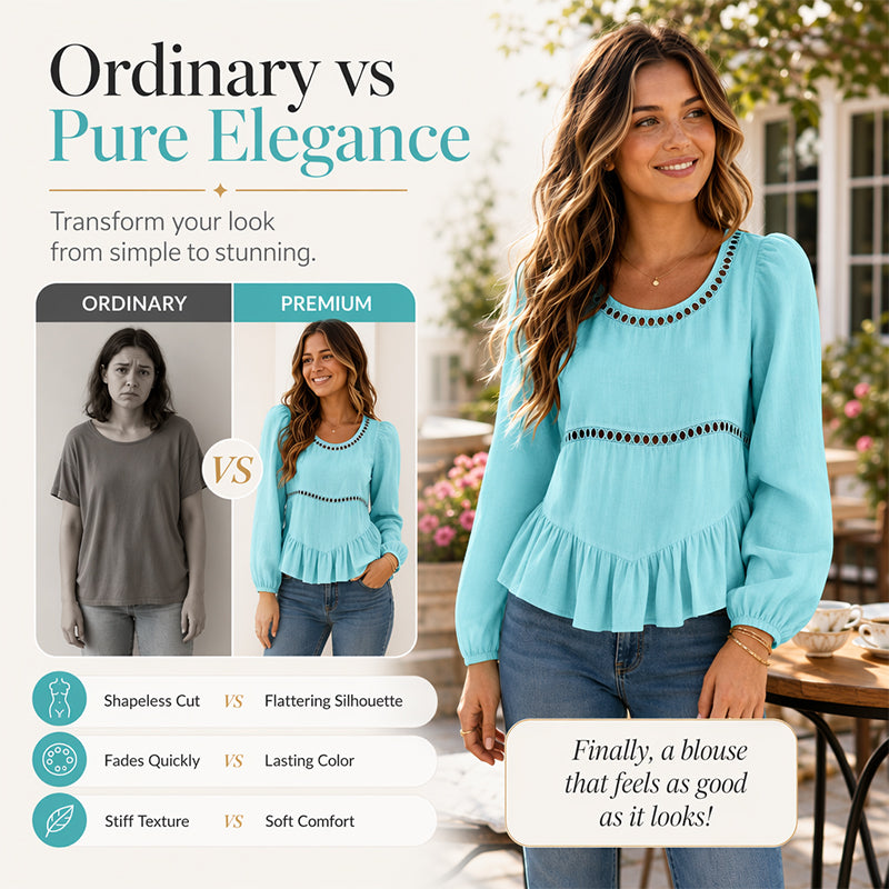 👗Casual damesblouse met pofmouwen