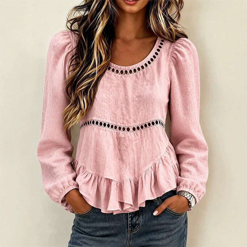 👗Casual damesblouse met pofmouwen