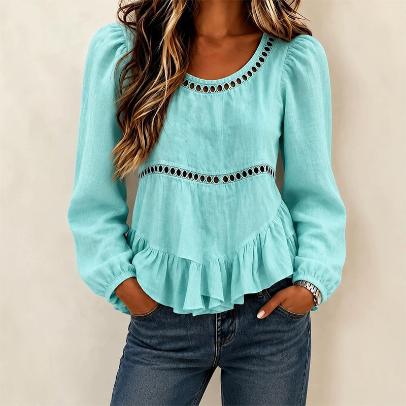 👗Casual damesblouse met pofmouwen
