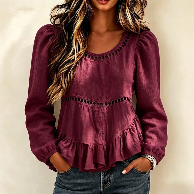 👗Casual damesblouse met pofmouwen