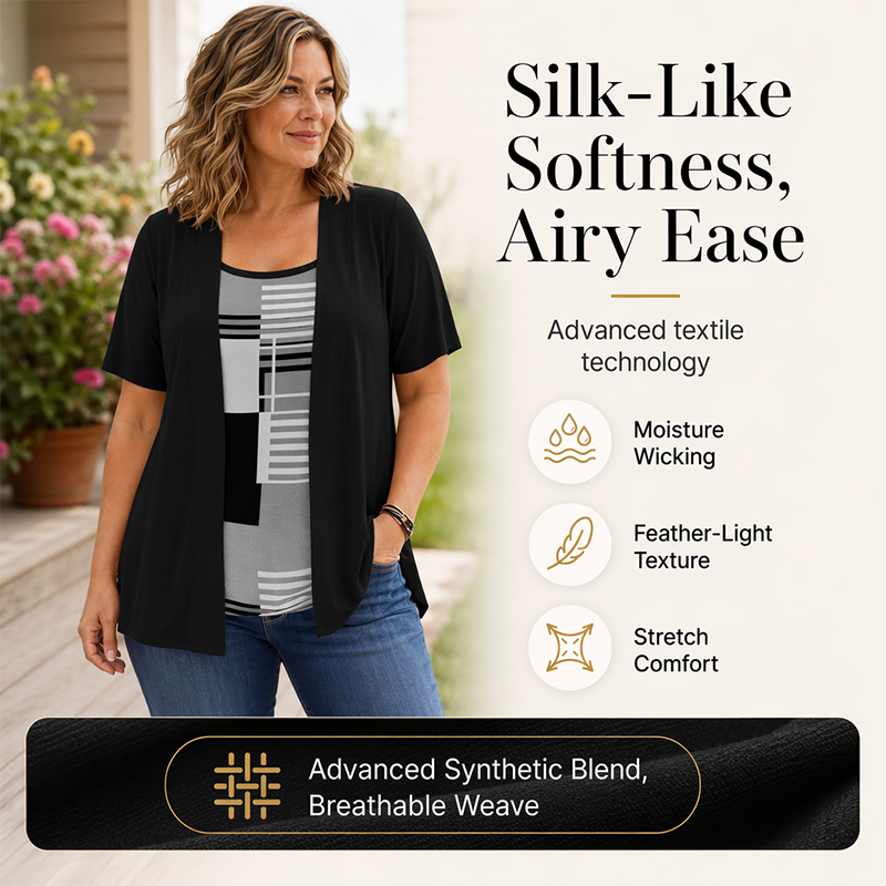 🌸 Dames Top met Tweedelig Effect – Modern Kleurblok Design, Luchtig & Makkelijk te Combineren