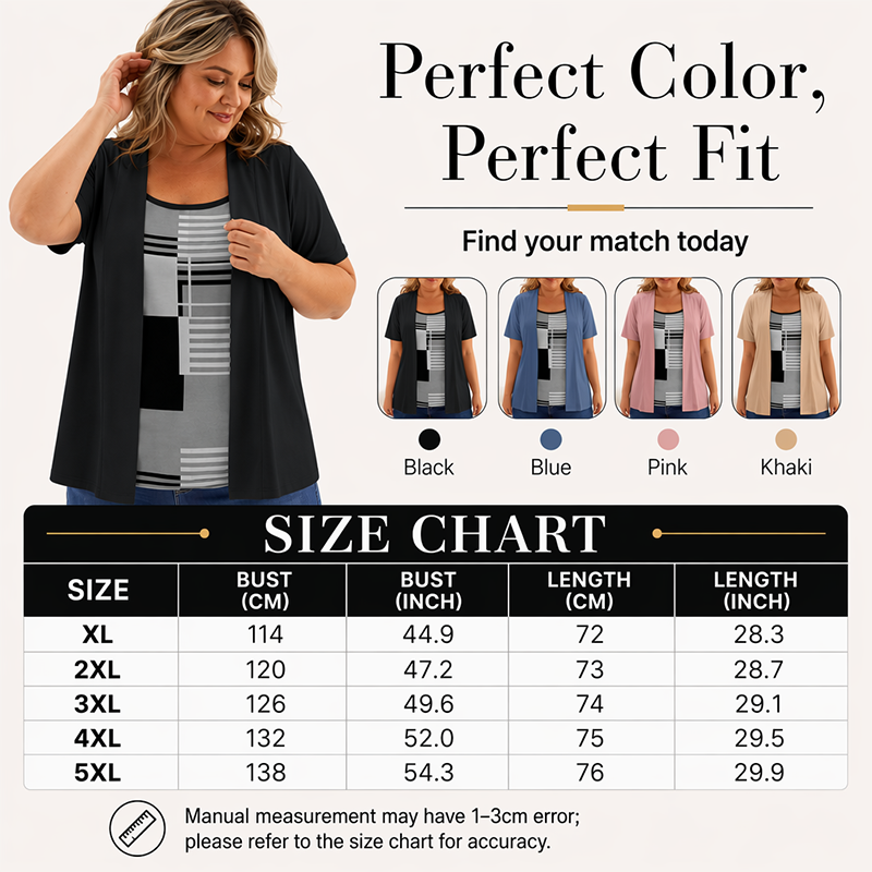 🌸 Dames Top met Tweedelig Effect – Modern Kleurblok Design, Luchtig & Makkelijk te Combineren