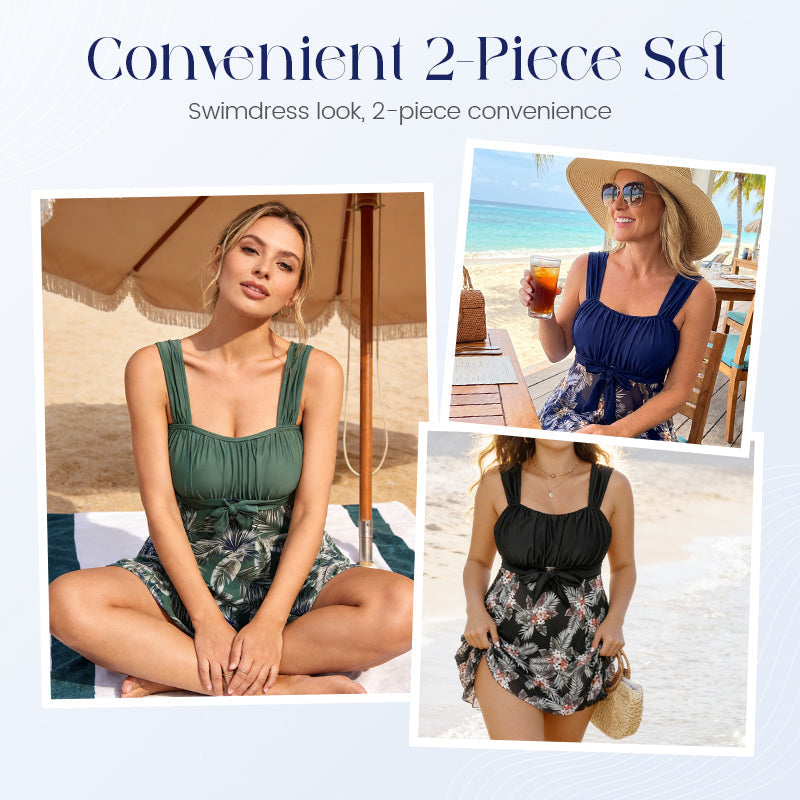 🎉 Uitverkoop 2026 — Meer dan 36.200 verkocht!🌊 Tweedelige bikiniset met buikcorrectie voor grote maten – Elegant ✨