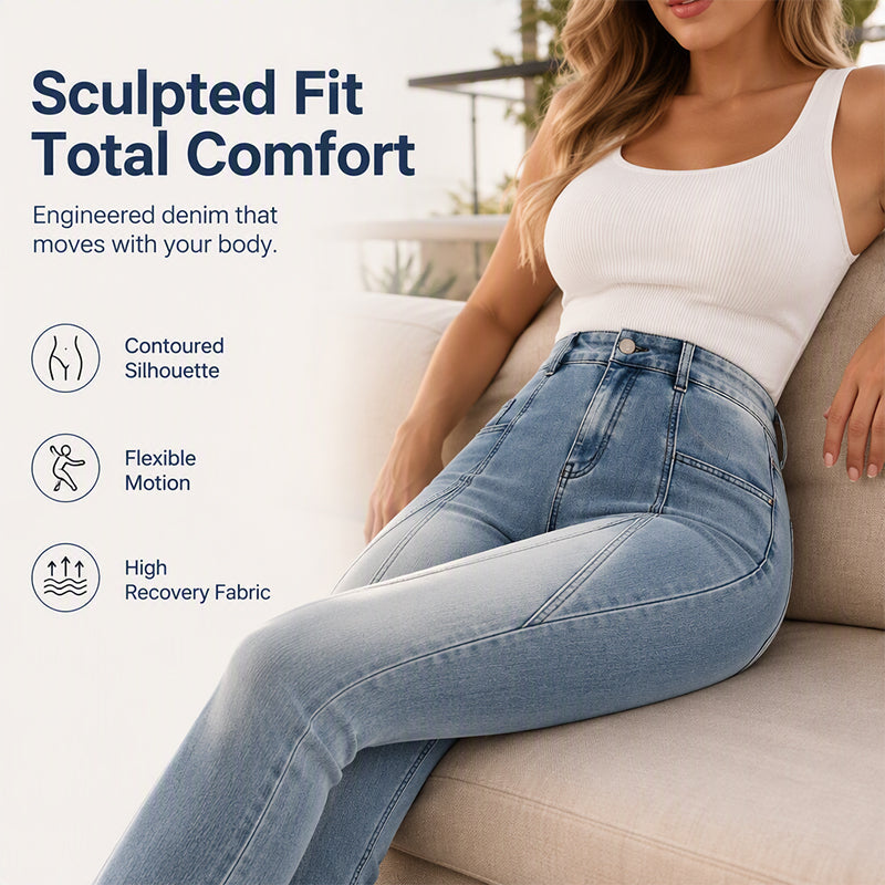 🎁Nieuwe collectie 50% korting💥Dames skinny jeans met hoge taille en afslankend effect