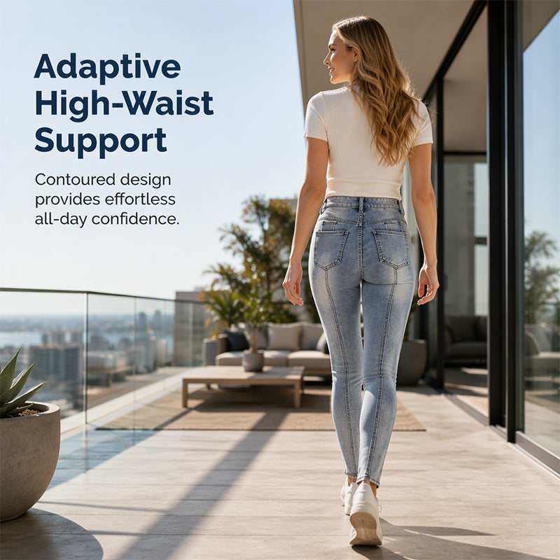 🎁Nieuwe collectie 50% korting💥Dames skinny jeans met hoge taille en afslankend effect
