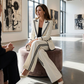 🔥Gratis verzending✈️Nieuw binnen & speciale aanbiedingen – Damesblazer en -broek met contrasterende afwerkingt