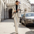 🔥Gratis verzending✈️Nieuw binnen & speciale aanbiedingen – Damesblazer en -broek met contrasterende afwerkingt