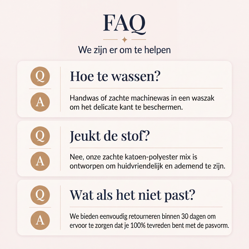 Damesjurk met lange mouwen van kant