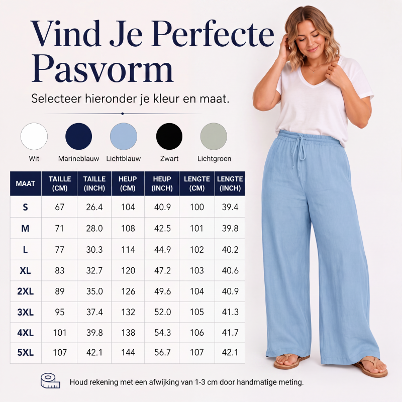 👖Casuele wijde pijpen broek met trekkoord voor dames