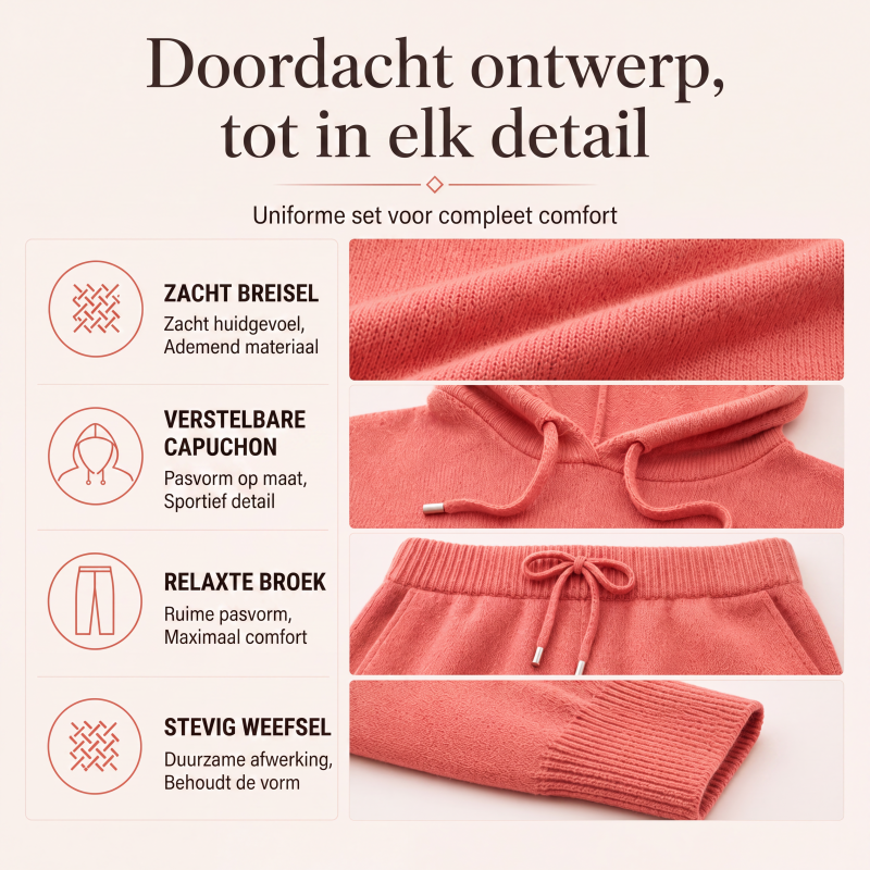 Casuele capuchontrui voor dames met trekkoord