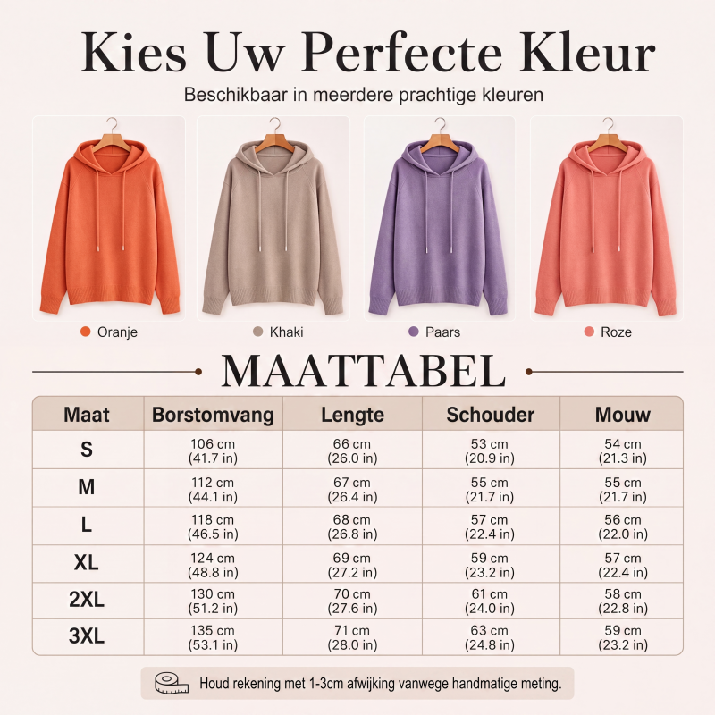 Casuele capuchontrui voor dames met trekkoord