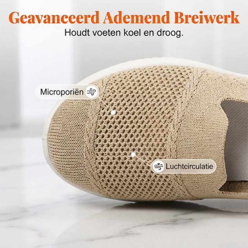 Ademende mesh instap wandelschoenen voor dames