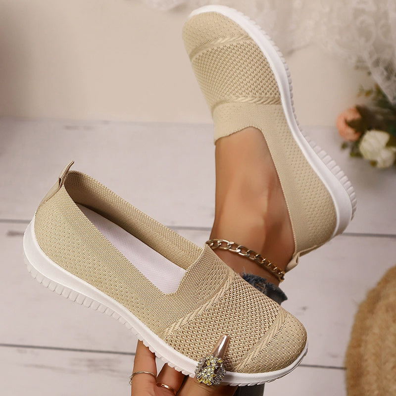 Ademende mesh instap wandelschoenen voor dames