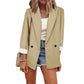 Casual blazer voor dames met contrasterende manchetten