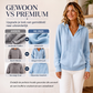⭐ Klantfavoriet💙 V-Hals Hoodie Dames – Zachte Knit & Comfort