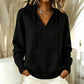 ⭐ Klantfavoriet💙 V-Hals Hoodie Dames – Zachte Knit & Comfort