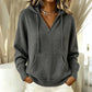 ⭐ Klantfavoriet💙 V-Hals Hoodie Dames – Zachte Knit & Comfort