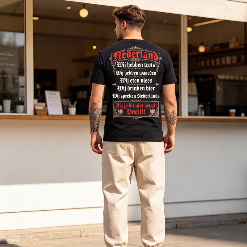 Deutschland Heritage bedrukt T-shirt met ronde hals en korte mouwen voor heren