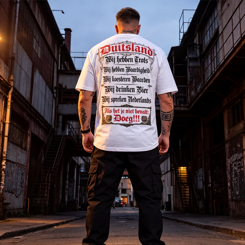 Deutschland Heritage bedrukt T-shirt met ronde hals en korte mouwen voor heren