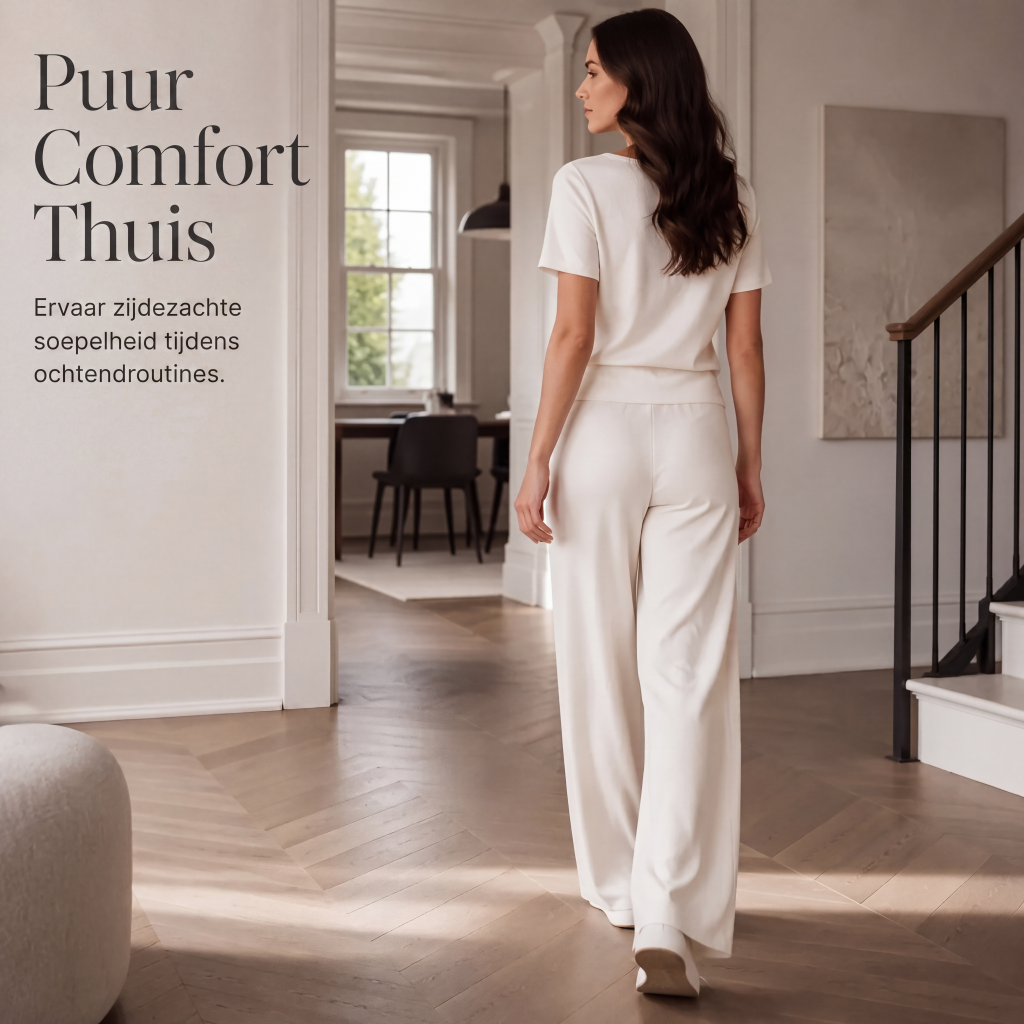 2-delige set voor dames: top en wide-leg broek