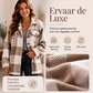 Geruit damesjack met knoopsluiting, comfortabel en warm