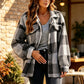 Geruit damesjack met knoopsluiting, comfortabel en warm