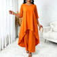 👗Chique asymmetrische top en wijde pijpen broekenset voor dames