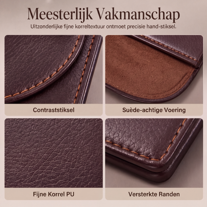 💸Slanke visitekaartjeshouder van PU-leer voor zakelijk gebruik