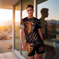 🔥 Nieuw & Trendy 👕 Heren T-shirt & Short Set met Dierenprint – Casual stijl, comfortabel en opvallend design ✨