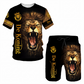 🔥 Nieuw & Trendy 👕 Heren T-shirt & Short Set met Dierenprint – Casual stijl, comfortabel en opvallend design ✨
