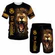 🔥 Nieuw & Trendy 👕 Heren T-shirt & Short Set met Dierenprint – Casual stijl, comfortabel en opvallend design ✨
