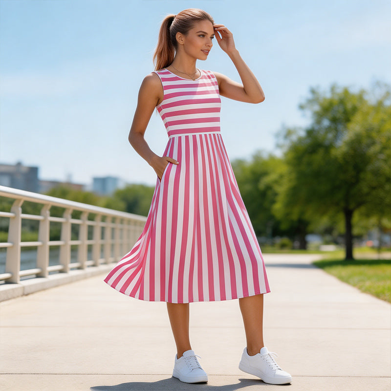 🌸 Nieuwe Collectie 👗 Dames Elegante Mouwloze Maxi Jurk – Lange vloeiende pasvorm & comfortabele vrouwelijke stijl ✨