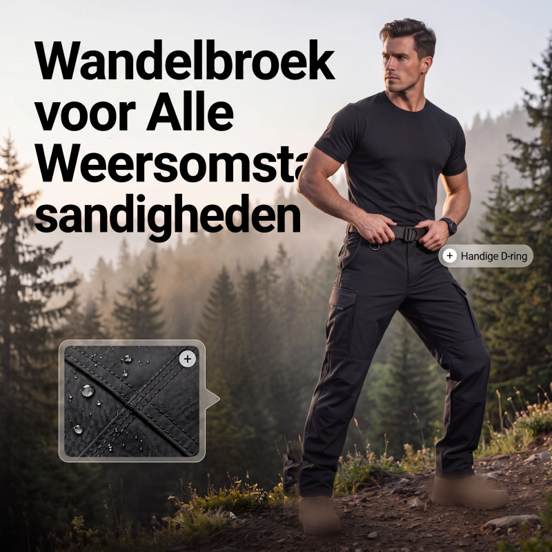 🏆 Bestseller van de Week 🏔️ Heren Outdoor Wandelbroek – Warme stof, meerdere zakken & comfortabele pasvorm ✨
