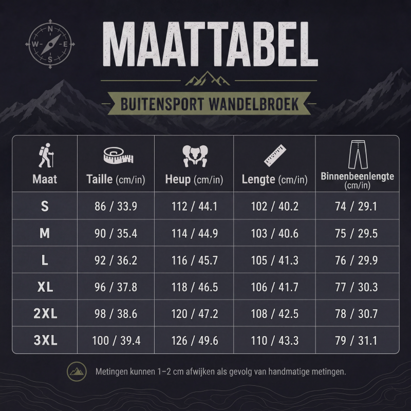 🏆 Bestseller van de Week 🏔️ Heren Outdoor Wandelbroek – Warme stof, meerdere zakken & comfortabele pasvorm ✨