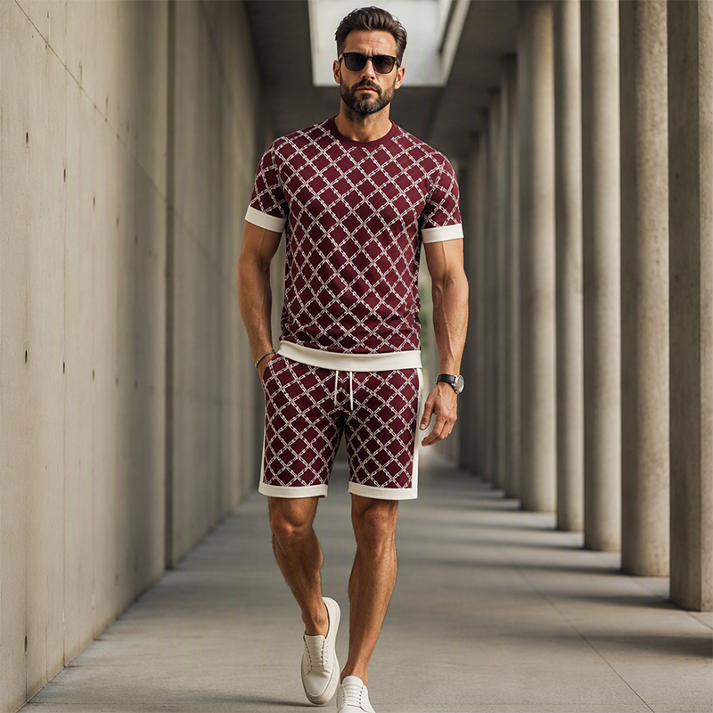 💎 Exclusieve Deal 👔 Heren Ruitjes Short Set – Old Money stijl, elegante uitstraling & comfortabele casual pasvorm ✨
