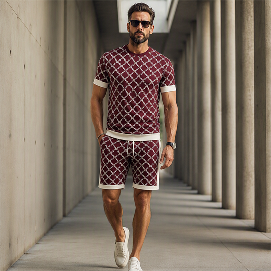 💎 Exclusieve Deal 👔 Heren Ruitjes Short Set – Old Money stijl, elegante uitstraling & comfortabele casual pasvorm ✨