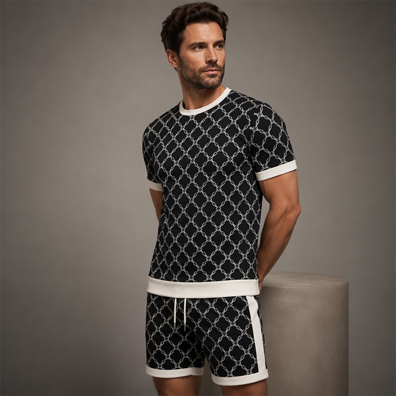 💎 Exclusieve Deal 👔 Heren Ruitjes Short Set – Old Money stijl, elegante uitstraling & comfortabele casual pasvorm ✨