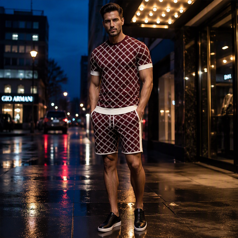 💎 Exclusieve Deal 👔 Heren Ruitjes Short Set – Old Money stijl, elegante uitstraling & comfortabele casual pasvorm ✨